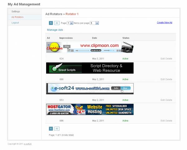 Ad Management Script By E Soft24 Ad Management Hot Php Scripts